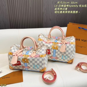 ルイ?ヴィトン Louis Vuitton Speedy ホワイトダミエ マルチカラーパッチワーク 2WAY ハンドバッグ ピロー型ボストンバッグ