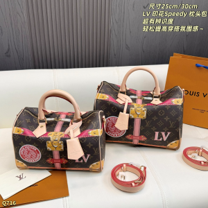 ルイ?ヴィトン Louis Vuitton Speedy モノグラムプリント ポップデザイン 2WAY ハンドバッグ ピロー型ボストンバッグ