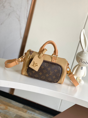ルイ?ヴィトン Louis Vuitton M12627 Keepall Bandoulière 25 グレインレザー モノグラム外ポケット付き 2WAY ハンドバッグ