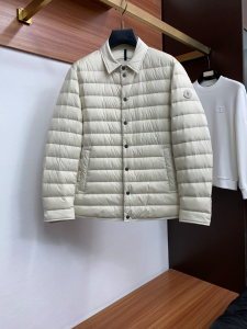 モンクレール Moncler 秋冬 メンズ 襟付きダウンジャケット ビジネス仕様 オフホワイト 男女兼用 hicopymn029