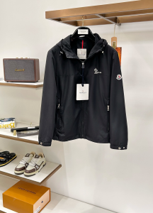 モンクレール Moncler 2026 秋冬新作 フード付きコットンジャケット ブラック hicopymn031