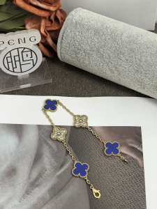 【Van Cleef & Arpels】ヴァンクリーフ＆アーペル アルハンブラ 5モティーフ ブレスレット ラピスラズリ＆ダイヤモンド ゴールド 新P1対版級
