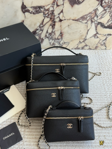 【CHANEL】シャネル 26C アップデート チェーン ウォレット オン チェーン (WOC) / ショルダーバッグ ソーブラック 顆粒牛革 ゴールド金具 3サイズ展開 (公式型番: AS2512B04900C3947)